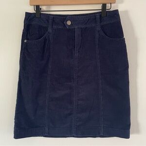 Corduroy Mini Skirt Navy 100% Cotton Faded Glory